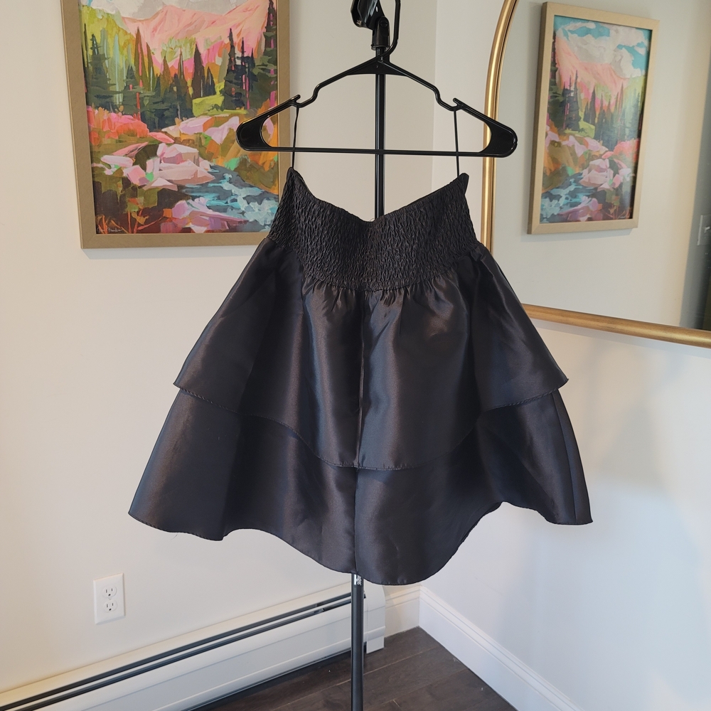 Fashion Nova Black Satin Mini Dress, Size XL - Picture 2 of 3